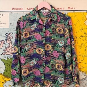 Vintage Pop Art patterned button down